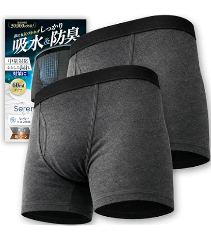 Amazon | [Sereni] 【皮膚科医監修】 尿漏れパンツ 男性用 20ml 前閉じ